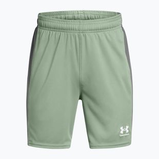 Under Armour Challenger Knit szilikazöld / castlerock / fehér gyermek futballnadrág