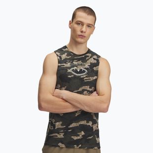 Under Armour férfi Project Rock Camo Tank city khaki/barokk zöld/fehér agyag póló
