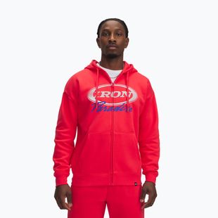 Férfi pulóver Under Armour Project Rock Icon Fleece FZ lava red