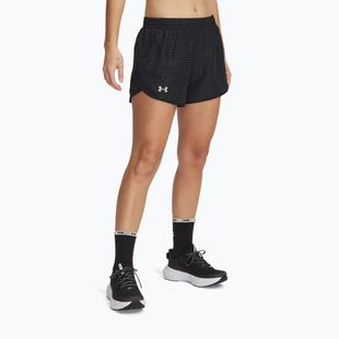 Női Under Armour Fly By 3" újdonság fekete / fényvisszaverő futónadrág