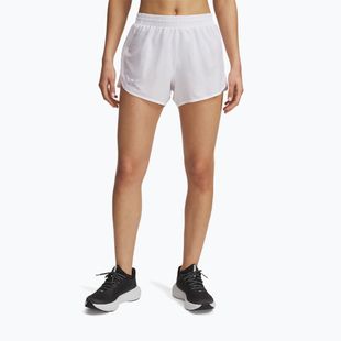Női Under Armour Fly By 3" újdonság fehér / fényvisszaverő futónadrág