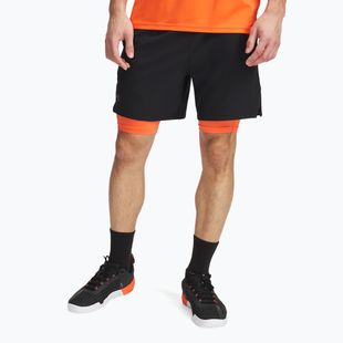 Férfi Under Armour Vanish Woven 2In1 Sts edzőnadrág fekete/tűz/pálya szürke