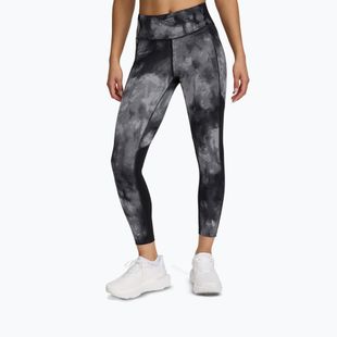 Női Under Armour Launch Printed Ankle futó leggings fekete/fényvisszaverő
