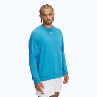 Férfi Under Armour Rival Fleece Crew pulóver éterkék/fehér
