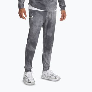 Férfi Under Armour Rival Terry Printed Jogger nadrág castlerock/onyx fehér