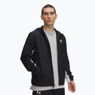Férfi Under Armour Rival Woven Windbreaker dzseki fekete/fekete/fehér