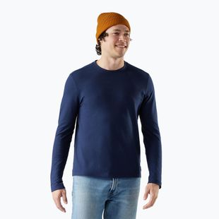 Férfi trekking hosszú ujjú póló Smartwool Perfect Crew deep navy