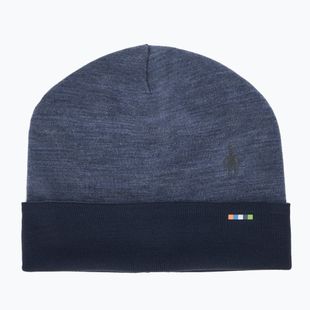 Smartwool Merino fordítható téli sapka, hajtókás, nightfall blue/mély tengerészkék