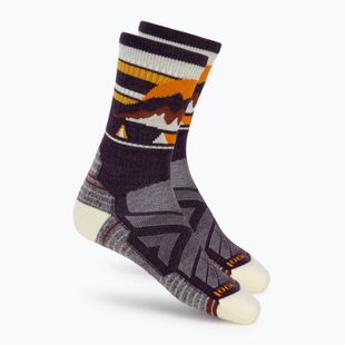 Női zokni Smartwool Hike Light Cushion New Pattern Crew prple ris
