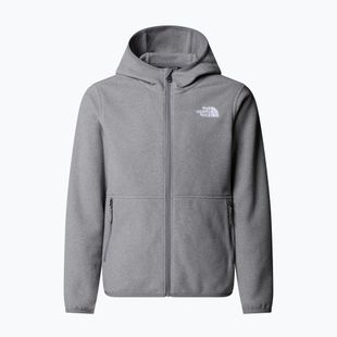 Gyerek polárpulóver The North Face Teen Glacier Full Zip Hoodie mid grey heather