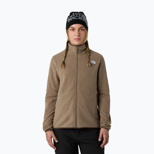 Női gyapjú pulóver The North Face Glacier Fleece mokka barna