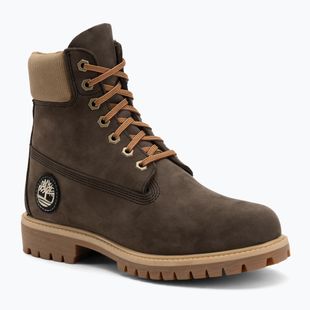 Férfi bakancsok Timberland Premium 6 Inch Lace Up Waterproof dark brown nubuck/olive
