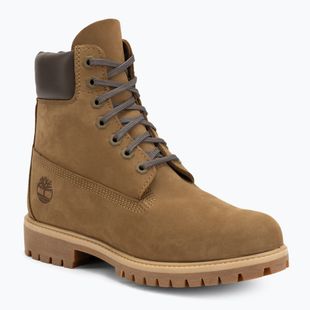 Férfi bakancs Timberland Premium 6 Inch Lace Up Waterproof olive nubuck/dark brown