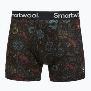 Férfi termoaktív boxeralsó Smartwool Merino Print Boxer Brief Boxed black paisley