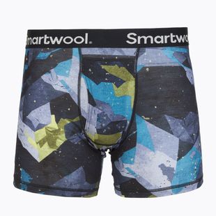 Férfi termoaktív boxeralsó Smartwool Merino Print Boxer Brief Boxed blue sum sector