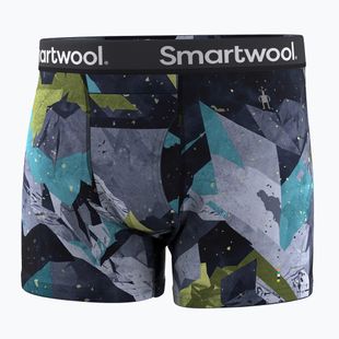 Férfi termoaktív boxeralsó Smartwool Merino Print Boxer Brief Boxed blue sum sector