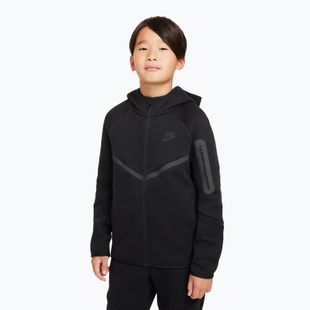 Gyerekpulóver Nike Sportswear Tech Fleece Full Zip black/black/black