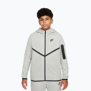Gyermek Nike Sportswear Tech Fleece Full-Zip pulóver sötétszürke heather/fekete/fekete/fekete