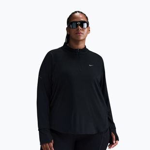 Női hosszú ujjú futófelső Nike Swift Dri-FIT UV 1/4-Zip Plus Size black