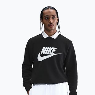 Férfi pulóver Nike Sportswear Club Graphic Fleece Crew black/white