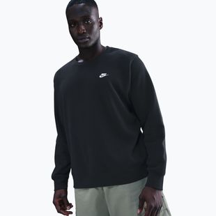 Férfi pulóver Nike Club Fleece Crew black/white
