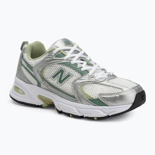 New Balance 530-as ezüst metál/mályvazöld cipő