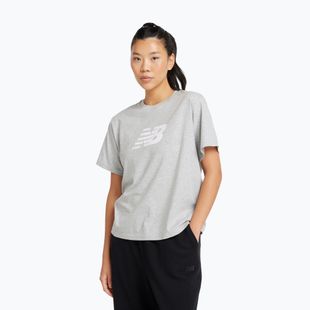 Női póló New Balance Sport Jersey Relaxed Logo reflection/white/light arctic grey