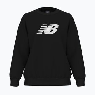 Női New Balance Sport Fleece Logo Crew pulóver fekete