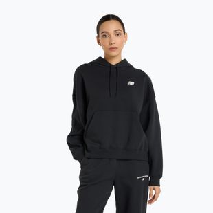 Női New Balance Reimagine Fleece kapucnis pulóver fekete