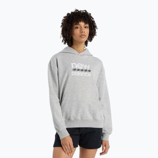 Női New Balance Sport Graphic francia frottír kapucnis pulóver atlétikai szürke