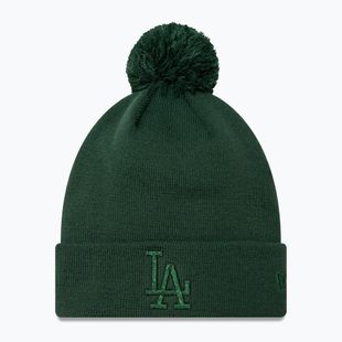 Női baseballsapka New Era Metallic Bobble Knit Beanie Los Angeles Dodgers dark green
