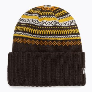 Női téli sapka New Era Rail Isle Cuff Knit Beanie dark brown