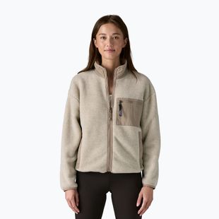 Patagonia női fleece pulóver Synch zabpehely színű, szürke és szürke madárszürke pulóver
