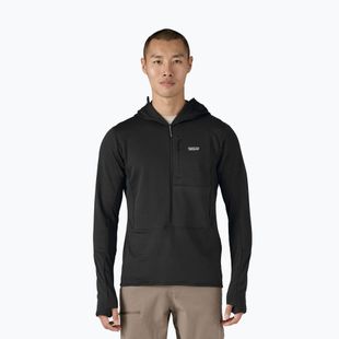 Férfi Patagonia R1 Hybrid Pullover Softshell kabát fekete