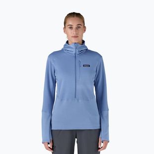 Női softshell dzseki Patagonia R1 Hybrid Hybrid Pullover Hoody bőséges kék