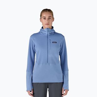 Női softshell dzseki Patagonia R1 Hybrid Hybrid Pullover Hoody bőséges kék