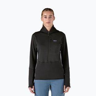 Női softshell dzseki Patagonia R1 Hybrid Hybrid Pullover Hoody fekete