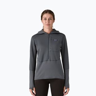 Női softshell dzseki Patagonia R1 Hybrid Pullover Hoody smolder kék