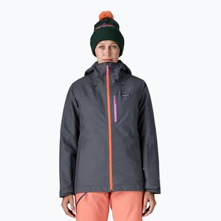 Női Patagonia Insulated Powder Town smolder kék w / narancs héj esőkabát