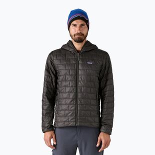 Férfi Patagonia Nano Puff Hoody pehelypaplan kabát fekete