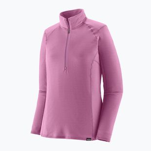 Női Patagonia Cap Thermal Weight Weight Zip Neck pulóver élénk lila