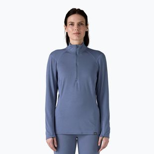 Női Patagonia Cap Thermal Weight Zip Neck pulóver clement kék