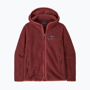 Női polár pulóver Patagonia Retro Pile Hoody sequoia red
