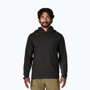 Férfi hibrid dzseki Patagonia Nano-Air Ultralight teljes cipzáras kapucnis fekete