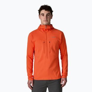 Férfi pulóver Patagonia R1 Ultralight Hoody coal orange