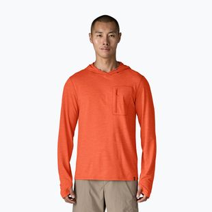 Férfi pulóver Patagonia Capilene Cool Sun Hoody coal orange/light coal orange x-dye