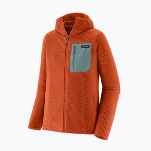 Férfi trekking pulóver Patagonia R1 Air Full Zip Hoody coal orange