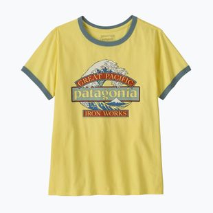 Női póló Patagonia Great Waves Ringer Tee lemon zest