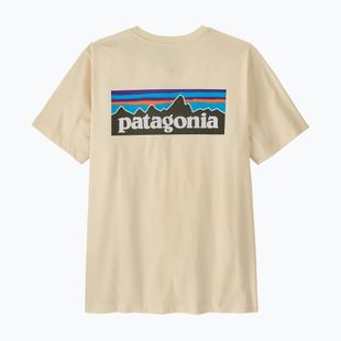 Férfi póló Patagonia P-6 Logo undyed natural
