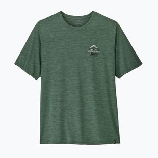 Férfi póló Patagonia Cap Cool Daily Great Waves canopy green - light canopy green x-dye